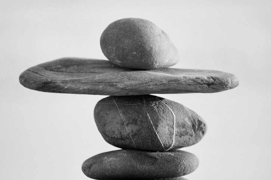 Photo balance between work and rest