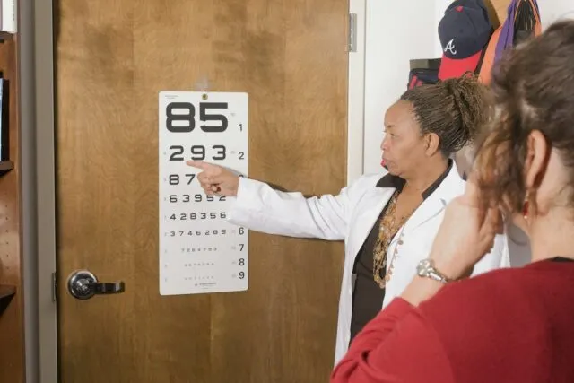 Photo child hearing and vision screening